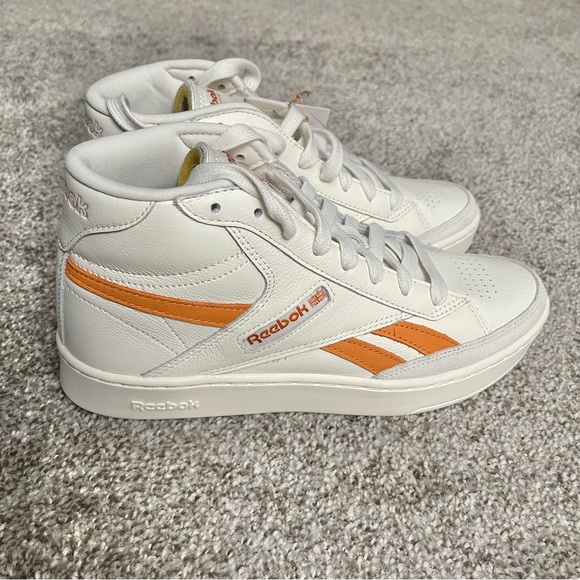 Reebok Club C Form High-top Sneaker Sz 9.5 In Chalk/Peach Fuzz/Burnt Orange NWT - Picture 3 of 10